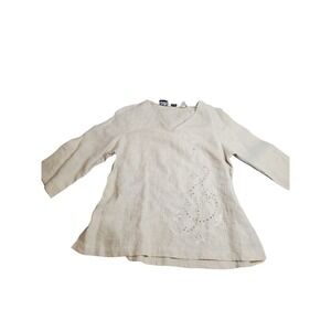 NWT Irish Linen Popover Top Large